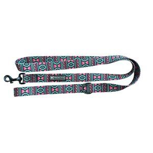 Frenchie Bulldog Dog Leash Aztec Southwestern RETIRED Pattern Pink Green Black
